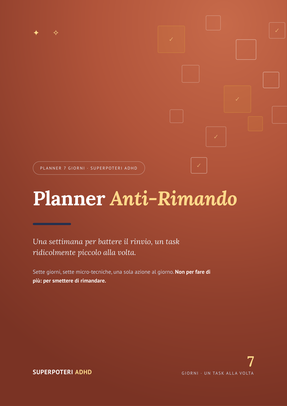 Planner Anti-Rimando ADHD: Batti la Procrastinazione in 7 giorni